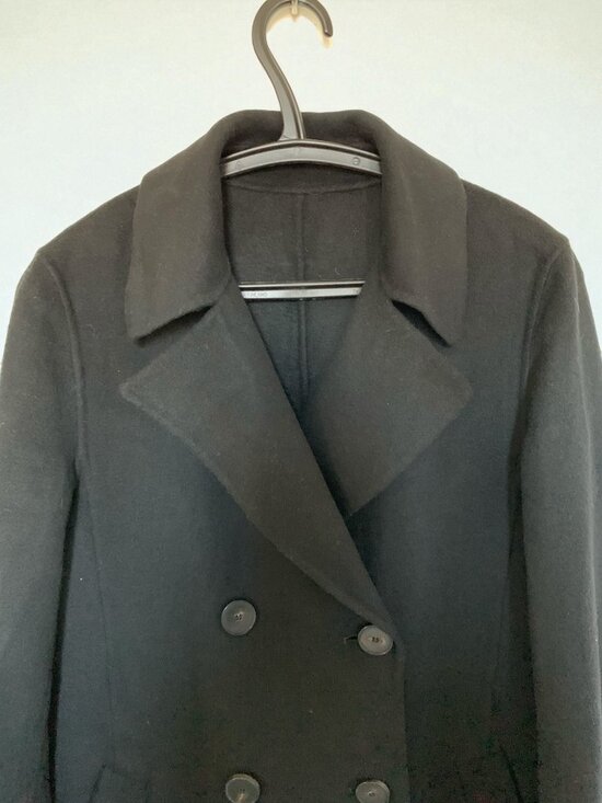 Zara Double Faced Wool Blend Double Breasted Coat - Picture 3 of 6